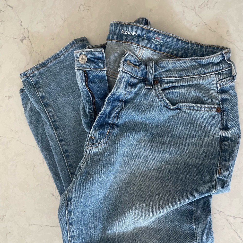 Old Navy Medium Blue Straight Leg Jeans